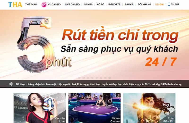 Trang chủ đăng nhập khi chơi game tại nhà cái Thabet
